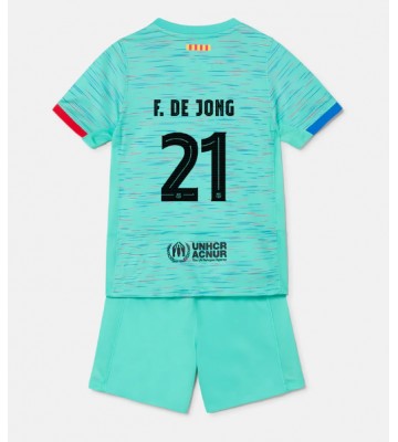 Barcelona Frenkie de Jong #21 Tredje trøje Børn 2023-24 Kort ærmer (+ korte bukser)